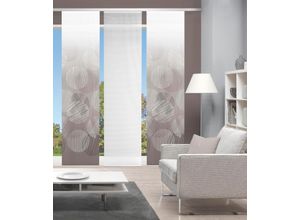 4056751414999 - Schiebegardine VISION S CIRCO grau (taupe) B60cm H260cm Polyester Gardinen DIGITALDRUCK