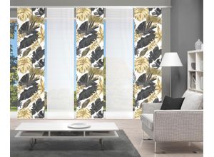 4056751415453 - Schiebegardine VISION S LETHI grau (goldfarben anthrazit) B60cm H260cm Polyester Gardinen DIGITALDRUCK