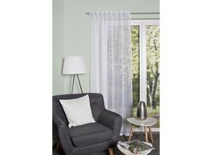 4056751421867 - Vorhang HOME WOHNIDEEN DOLLY Band weiß B140cm H175cm Voile Polyester Gardinen