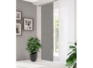 4056751436786 - Schiebegardine HOME IN GREEN ESTRA Gr 1 grau B60cm H245cm Polyester Gardinen DIGITALBEDRUCKT BAMBUSOPTIK RECYCELT