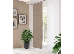 4056751436809 - Schiebegardine HOME IN GREEN ESTRA Gr 1 grau (taupe) B60cm H245cm Polyester Gardinen DIGITALBEDRUCKT BAMBUSOPTIK RECYCELT