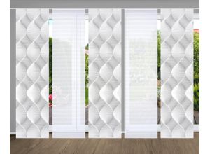 4056751437905 - Schiebegardine HOME IN GREEN LAMIRA Gr 1 grau B60cm H245cm Polyester Gardinen SET DIGITALDRUCKBAMBUSOPTIK RECYCELT