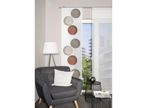 4056751438858 - Schiebegardine HOME WOHNIDEEN REMONA Gr 1 braun (kupferfarben) B60cm H245cm Polyester Gardinen SCHIEBEVORHANGEFFEKTVOILESCHERLI