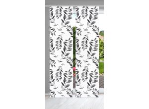 4056751444095 - Schiebegardine HOME IN GREEN GREN Gr 1 schwarz-weiß (schwarz weiß) B60cm H245cm Polyester Gardinen SET DIGITALDRUCKBAMBUSOPTIK RECYCELT