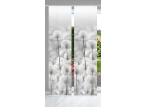 4056751444699 - Schiebegardine HOME IN GREEN DOLCIA Gr 1 grau B60cm H245cm Polyester Gardinen SET DIGITALDRUCKBAMBUSOPTIK RECYCELT