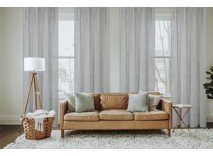 4056751465250 - Vorhang HOME BASICS SOFTY Gr 1 grau B140cm H160cm Polyester Gardinen Ösenschal SOFTY Uni