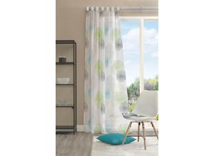 4056751473279 - Vorhang HOME WOHNIDEEN RAWLINS Gr 3 grün B140cm H225cm Voile Polyester Gardinen