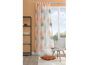 4056751473293 - Vorhang HOME WOHNIDEEN RAWLINS Gr 4 orange B140cm H245cm Voile Polyester Gardinen