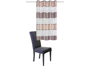 4056751473781 - Vorhang HOME WOHNIDEEN WALTER Gr 2 braun (cappuccino) B140cm H175cm Polyester Gardinen Ösenschal WALTER Querstreifen 4056751473781 - Vorhang HOME WOHNIDEEN WALTER Gr 2 braun (cappuccino) B140cm H175cm Polyester Gardinen Ösenschal WALTER Querstreifen