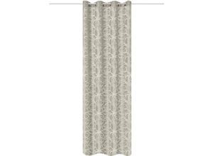 4056751483438 - Gardine HOME WOHNIDEEN LENNY Gr 1 grau (taupe) B140cm H245cm Jacquard Polyester Gardinen DEKOSTOFF JACQUARDMUSTERUNG ÖSEN