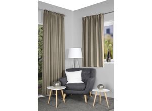 4056751491938 - Vorhang HOME WOHNIDEEN ESKAMIO Gr 3 beige B135cm H175cm Polyester Gardinen Thermo Blickdicht Leinenstruktur