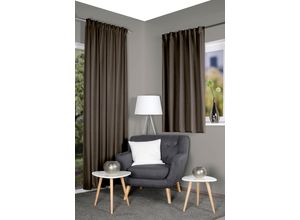 4056751492010 - Vorhang HOME WOHNIDEEN ESKAMIO Gr 5 braun B135cm H245cm Polyester Gardinen Thermo Blickdicht Leinenstruktur