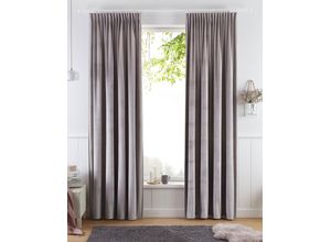 4056751494175 - Vorhang GUIDO MARIA KRETSCHMER HOME & LIVING SAMT silber (silberfarben) B140cm H255cm Polyester Gardinen nach Maß Feste Breite 140 cm