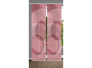 4056751515221 - Schiebegardine HOME IN GREEN AFONSO Gr 1 rot (bordeaux) B60cm H245cm Polyester Gardinen SET DIGITALDRUCKBAMBUSOPTIK RECYCELT