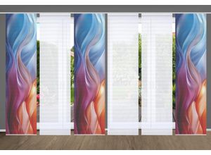 4056751515450 - Schiebegardine HOME IN GREEN ALCINA Gr 1 bunt B60cm H245cm Polyester Gardinen SET DIGITALDRUCKBAMBUSOPTIK RECYCELT