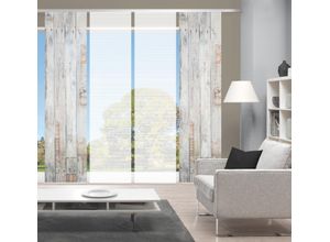 4056751515764 - Schiebegardine VISION LIZZA Gr 1 beige (naturfarben) B60cm H260cm Polyester Gardinen SETSCHIEBEVORHANGBAMBUSDIGITALDRUCK