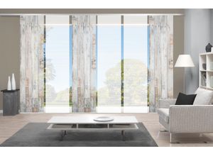 4056751515801 - Schiebegardine VISION LIZZA Gr 1 beige (naturfarben) B60cm H260cm Polyester Gardinen SETSCHIEBEVORHANGBAMBUSDIGITALDRUCK