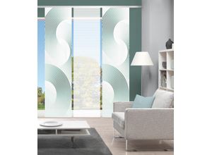 4056751515849 - Schiebegardine VISION BEXON Gr 1 blau (petrol) B60cm H260cm Polyester Gardinen SETSCHIEBEVORHANGBAMBUSDIGITALDRUCK