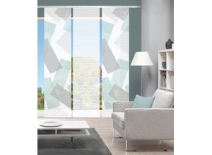 4056751515948 - Schiebegardine VISION NAYAH Gr 1 grün (mint) B60cm H260cm Polyester Gardinen SETSCHIEBEVORHANGBAMBUSDIGITALDRUCK