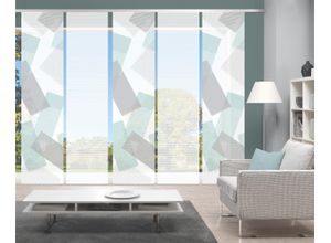 4056751516006 - Schiebegardine VISION NAYAH Gr 1 grün (mint) B60cm H260cm Polyester Gardinen SETSCHIEBEVORHANGBAMBUSDIGITALDRUCK