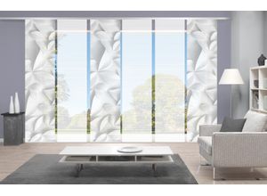 4056751516105 - Schiebegardine VISION FLYNN Gr 1 grau B60cm H260cm Polyester Gardinen SETSCHIEBEVORHANGBAMBUSDIGITALDRUCK