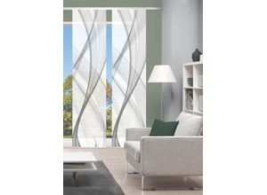 4056751516112 - Schiebegardine VISION PACOLIA Gr 1 grau B60cm H260cm Polyester Gardinen SETSCHIEBEVORHANGBAMBUSDIGITALDRUCK