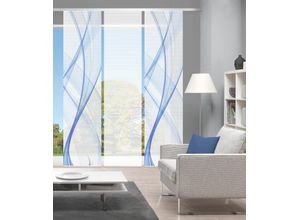4056751516150 - Schiebegardine VISION PACOLIA Gr 1 blau B60cm H260cm Polyester Gardinen SETSCHIEBEVORHANGBAMBUSDIGITALDRUCK