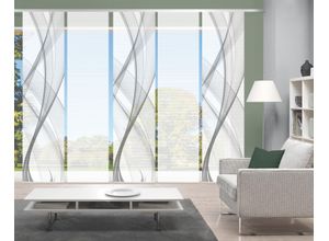 4056751516228 - Schiebegardine VISION PACOLIA Gr 1 grau B60cm H260cm Polyester Gardinen SETSCHIEBEVORHANGBAMBUSDIGITALDRUCK