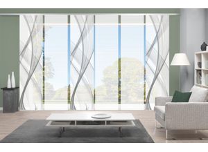 4056751516259 - Schiebegardine VISION PACOLIA Gr 1 grau B60cm H260cm Polyester Gardinen SETSCHIEBEVORHANGBAMBUSDIGITALDRUCK