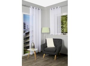 4056751530187 - Gardine HOME WOHNIDEEN DOLLY weiß B140cm H245cm Voile Polyester Gardinen transparent 4056751530187 - Gardine HOME WOHNIDEEN DOLLY weiß B140cm H245cm Voile Polyester Gardinen transparent