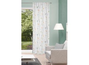 4056751537506 - Vorhang HOME WOHNIDEEN DANICA Gr 1 grün B135cm H245cm Baumwolle Polyester Gardinen Kombibandschal Dekostoff bedruckt