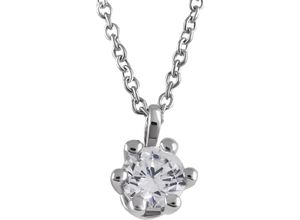 4056779581925 - Kette mit Anhänger FIRETTI Schmuck Geschenk Silber 925 Halsschmuck Halskette Solitär Halsketten Gr Silber 925 (Sterlingsilber) Länge 45 cm Breite 13 mm silberfarben (silberfarben kristallweiß) Damen mit Zirkonia (synth)