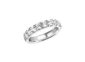 4056779939986 - Fingerring FIRETTI Schmuck Geschenk Silber 925 Silberring Ring Memoire-Optik glitzernd Fingerringe Gr 52 Silber 925 (Sterlingsilber) 42 mm silberfarben (silberfarben kristallweiß kristallweiß) Damen Fingerringe mit Zirkonia (synth)