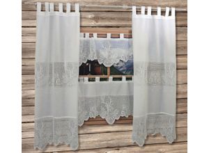 4056837028836 - Gardine HOSSNER - ART OF HOME DECO HIRSCH Gardinen Gr 240 cm Schlaufen 90 cm weiß