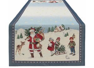 4056837032871 - HOSSNER - HOMECOLLECTION Tischläufer Kinder Weihnachtsdeko Weihnachten (1-tlg) Weihnachten blau|grün|rot|weiß