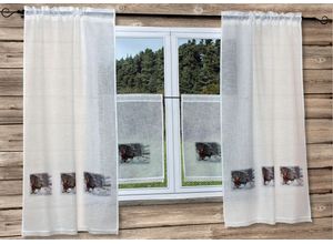 4056837050363 - HOSSNER - ART OF HOME DECO Gardine »Weihnachtsmann« (1 St) Landhaus-Look