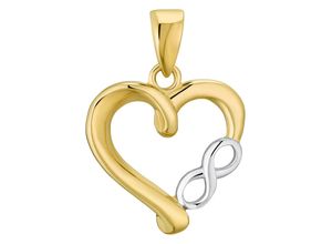 4056866003736 - Ketten-Anhänger AMOR Heart 2013623 Schmuckanhänger Gr Gelbgold 375 08 g gelb (gelbgoldfarben) Damen Anhänger