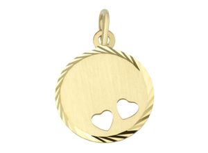 4056866003989 - Ketten-Anhänger AMOR Herzen 2013646 Schmuckanhänger Gr Gelbgold 375 05 g gelb (gelbgoldfarben) Mädchen Mädchenschmuck Made in Germany