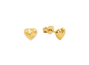 4056866007147 - Paar Ohrstecker AMOR Herz 2013966 Ohrringe Gr Gelbgold 375 gelb (gelbgoldfarben) Mädchen Mädchenschmuck