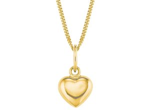 4056866007185 - Kette mit Anhänger AMOR Little Golden Heart 2013969 Halsketten Gr Gelbgold 375 Länge 38 cm goldfarben Mädchen Mädchenschmuck Made in Germany