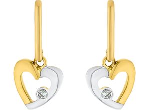 4056866009066 - amor Damen Ohrhänger Herzen 375er Gelbgold gold