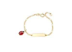 4056866010062 - Goldarmband AMOR Marienkäfer 2014262 Armbänder Gr Gelbgold 375 goldfarben (gelbgoldfarben schwarz rot) Mädchen Mädchenschmuck Made in Germany mit Emaille