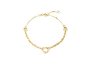 4056866010703 - Goldarmband AMOR Herz 2014325 Armbänder Gr Gelbgold 375 gelb (gelbgoldfarben) Damen Armbänder Gold