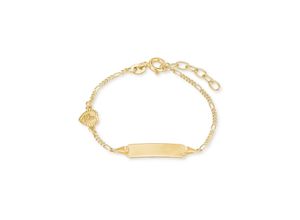 4056866010741 - Goldarmband AMOR Herz Schutzengel 2014329 Armbänder Gr Gelbgold 375 gelb (gelbgoldfarben) Mädchen Mädchenschmuck Made in Germany