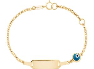 4056866010765 - Goldarmband AMOR Evil Eye 2014331 Armbänder Gr Gelbgold 375 bunt (gelbgoldfarben blau schwarz weiß blau) Mädchen Mädchenschmuck mit Glasstein