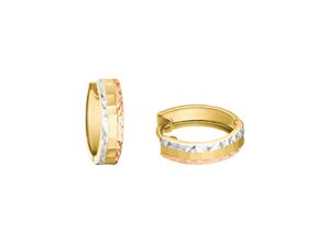 4056866031463 - Paar Creolen AMOR 2017114 Ohrringe Gr Gelbgold 375 goldfarben Damen Creolen