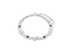 4056866032064 - Armband AMOR 2017183 Armbänder Gr Silber 925 (Sterlingsilber) silberfarben (silber 925 weiß blau blau) Damen Armbänder Silber mit Zirkonia (synth)