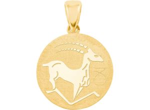 4056866050761 - amor Anhänger Sternzeichen Steinbock 375er Gelbgold gold 99