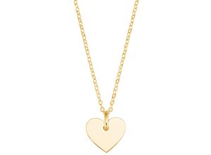 4056866059610 - Kette mit Anhänger AMOR Herz 2022931 Halsketten Gr Gelbgold 375 Länge 45 cm gelb (gelbgoldfarben) Damen Ketten mit Anhänger Gold 375