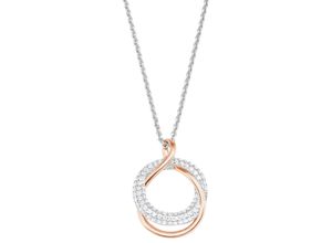 4056866077478 - Kette mit Anhänger AMOR Kreis in Kreis 2026032 Halsketten Gr Silber 925 (Sterlingsilber) Länge 50 cm rosegold (silberfarben roségoldfarben weiß) Damen Ketten mit Anhänger Zirkonia (synth)